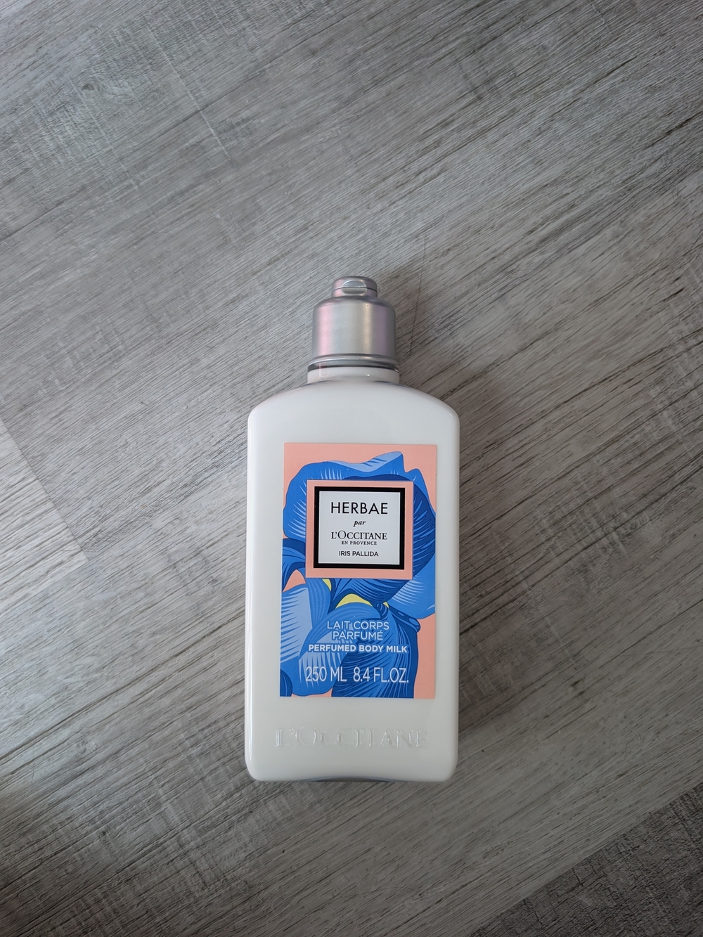 L'Occitane Herbae Iris Pallida Perfumed Body Milk 250ml Unboxed Limited Edition